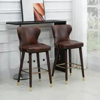 BellaFurn Ensemble de 2 tabourets de bar vintage – Tabourets de bar marron | Couleur : Marron | Dimensions : 52 x 53 x 101 cm