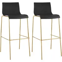 BellaFurn Tabouret de bar Hover - Plastique | Couleur : Noir | Dimensions : 43 x 48 x 100 cm