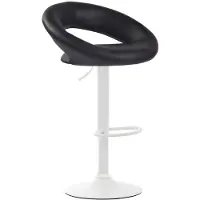 BellaFurn Tabouret Olinda, revêtement en similicuir | Couleur : noir | Dimensions : 53 x 47 x 80 cm
