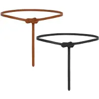 OEM Ceinture élastique pour femmes, réglable, noire/marron