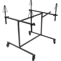 OEM Support de réparation automobile, capacité de charge de 100 kg, hauteur de cône réglable de 15 cm, hauteur totale de 80 cm, matériau : acier galvanisé, 4 roues universelles