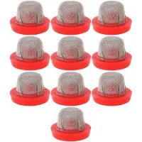 OEM Filtres en éventail, 100 éventails - 10 pièces - Tuyau de pulvérisation - Grille métallique fine - Dimensions : 15,5 x 10,5 x 10 mm - Rouge - Filtre