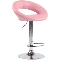 BellaFurn Tabouret Olinda, revêtement en similicuir - Réglable et pivotant | Rose