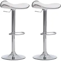 BellaFurn Tabouret de bar Shanghai - Pivotant et réglable | Blanc