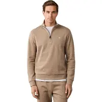 Hackett London pour homme. HM5800151 Sweat à demi-fermeture éclair beige (S), Casuel, Coton, Manche longue