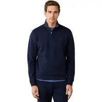 Hackett London pour homme. HM5800151 Sweat à demi-fermeture éclair marine (3XL), Casuel, Coton, Manche longue