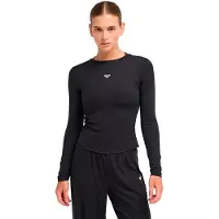Roxy Rise&vibe Rib Crossed Long Sleeve Top Noir S Femme