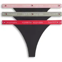 Tommy Hilfiger Underwear String vert clair / rose / rouge / noir