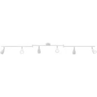 vidaXL Spot de plafond avec projecteurs Blanc 176,5 x 12,5 x 13,5 cm Métal