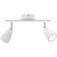 vidaXL Spot de plafond avec spots Blanc 25.5 x 8 x 16 cm Métal