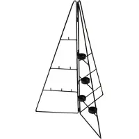 Spetebo Arbre de Noël décoratif en métal 58 cm - avec supports pour bougies à chauffe-plat et pinces