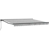 vidaXL Cadre d'auvent anthracite et blanc 400 x 300 cm