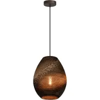 Masterlight Lampe suspendue à une seule lumière Carta Pineapple Cacao papier Ø 29cm