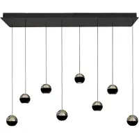 Steinhauer Lampe suspendue de table à manger 115 cm Belluno LED 8 voyants - Noir