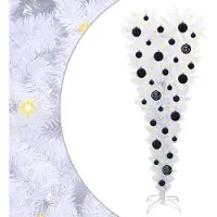 vidaXL Sapin de Noël artificiel avec 150 LED Blanc 120 cm PVC et Acier