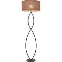Masterlight Lampe de pied Terry Duno cacao