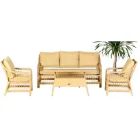 AEA SetGarten 4 pièces Élégance Canapé Fauteuil Table basse Polyvalence Excellence Esthétique