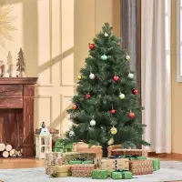 SUGIFT Arbre de Noël artificiel, 180 cm, sapin de Noël, 375 branches, aspect réaliste avec des aiguilles vertes | Diamètre : 90 cm | Support en métal | 4,8 kg