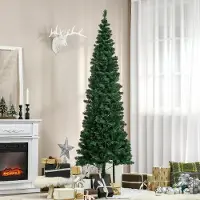 SUGIFT Sapin de Noël artificiel avec éclairage LED, sapin artificiel avec étoile, sapin de Noël illuminé, vert | 210 cm | Ø 81 cm | 3,9 kg | pied inclus