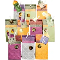 Dripio Calendrier de Ramadan fait maison, comprenant 30 sachets en papier kraft, de couleur violette, réutilisables
