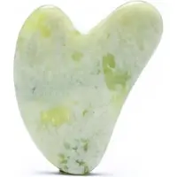 Bahadra Pierre de massage Xinyi Jade Gua Sha – lot de 2 pièces – 45 g ; 8 cm