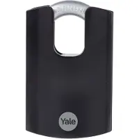 Yale Cadenas en acier - 62 mm - Anse fermée - Protection maximale - Noir