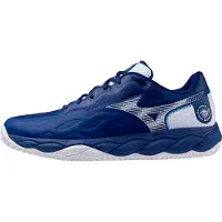 Mizuno MIZUNOWAVE ENFORCE COURT CC, Bleu Bellwether/Blanc/Bleu Fjord, 43,0