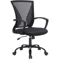 Markenlos Chaise de bureau ergonomique avec accoudoirs rabattables