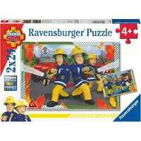 Ravensburger Sam le pompier et son équipe : 2 puzzles de 24 pièces chacun, pour enfants à partir de 4 ans