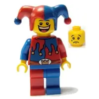 LEGO Minifigurine, époque fantastique - Bouffon (tête double face) – Château (cas403a) – neuf