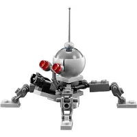 LEGO Minifigurine : Nain, araignée robotique - Dôme gris foncé, taille mini (sw0966)