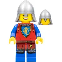 LEGO Minifigurine Chevalier Lion - Homme, protège-cou argenté plat (cas563) – neuf