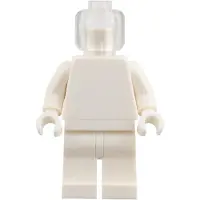 LEGO - Torse blanc uni pour minifigurine, jambes blanches, tête transparente (référence bdp310) – neuf