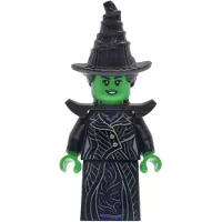 LEGO Minifigurine Elphaba - Figurine, manteau noir porté sur une robe, chapeau (wck013)