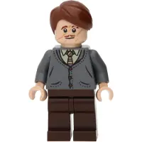 LEGO Minifigurine : Professeur Remus Lupin - Cardigan gris bleu foncé, couleur chair (référence hp420)