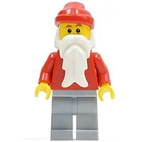 LEGO Minifigurine Père Noël, jambes de couleur gris clair (référence : hol005) – neuve