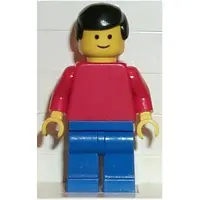 LEGO Minifigurine , torse rouge uni avec bras rouges, jambes bleues, personnage masculin (pln050)