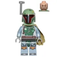 LEGO Minifigurine Boba Fett - Tête avec barbe de quelques jours – Star Wars (sw0396) – neuve
