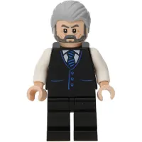 LEGO Minifigurine Alfred Pennyworth, gilet noir, cheveux gris clair (référence sh0789)