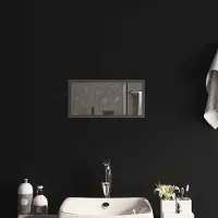 Syfax Miroir de salle de bain LED, transparent, 40 x 20 cm, en verre trempé