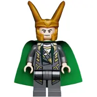 LEGO Minifigurine Loki - Cape en tissu rigide, hauteur 4,0 cm (sh0033) – Neuf