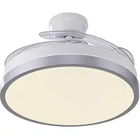 JUST LIGHT KOPTA LED Deckenleuchte mit Ventilator CCT Dimmbar 27W silber 14625-21 (3400 lm)