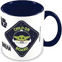 Star Wars THE MANDALORIAN - Child on Board - Mug intérieur coloré 315ml, Tasse, Multicolore, Bleu