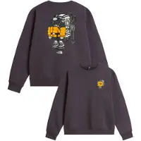 The North Face - Sweat à capuche en coton - U Gear Up Get Out Rlx Crew Graphic Anthracite Grey en Coton - Taille XL - Gris