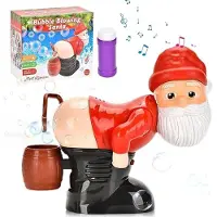 Mc star Bubble Fart Blower, Souffleur automatique de pets, Machine à bulles de savon du Père Noël avec lumières et sons pour enfants, Noël, fête