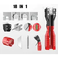 OEM Kit multifonction 18 en 1 - Tournevis pliable antidérapant et portable pour la robinetterie et l'installation de baignoires