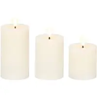 Lumineo Lumière Décorative 72726 Wax Candle 3 Unités