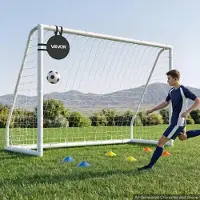 Vevor But de Football 3x2 m Cage de Foot en PVC Portable avec Filet en PE
