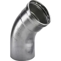 Viega Sanpress Inox XL Courbure 45° 76,1 Acier inoxydable/brillant, 482688