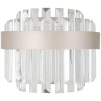 ITALUX Applique LED HORNA transparente 8 W, blanc chaud, 624 lm, verre, dimensions : 20 x 25 x 16,5 cm, IP20,